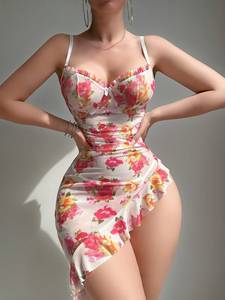 Sexy Hoa Lưới in gấp sexy phụ nữ của bộ đồ ngủ, sexy treo áo ngủ trong kho - Product Image 3