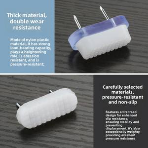 Patins <span class=keywords><strong>de</strong></span> rehaussement rectangulaires en plastique à double clou, en nylon épaissi, anti-humidité, pour meubles, canapés, tables et chaises - Product Image 1