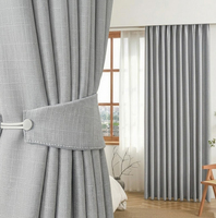 Rideaux occultants DaiRui de haute qualité en faux lin polyester 100% pour chambre d'hôtel, couleur unie, isolation thermique