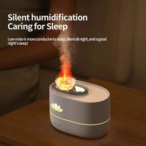 Difusor de loto <span class=keywords><strong>multicolor</strong></span> creativo de fábrica, Humidificador USB para el hogar, difusor de llama de aerosol ultrempañante - Product Image 4