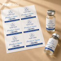 Étiquettes personnalisées pour flacons de 3 ml, 5 ml, 10 ml, 20 ml, 30 ml, étiquettes adhésives en vinyle imperméables pour peptides, étiquettes pour cosmétiques