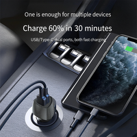 Chargeur de voiture double port 51W PD3.0 QC3.0 à charge rapide, compatibilité universelle pour appareils USB, directement de l'usine