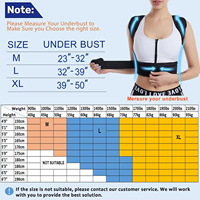 Stabilisateur dorsal en polyester Menics OEM/ODM avec fermeture à double boucle auto-agrippante, correcteur de posture réglable pour hommes et femmes