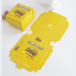 Çevre dostu yağlı özel baskılı Hamburger kutusu Fast Food ambalaj konteyner için özel beyaz karton <span class=keywords><strong>Burger</strong></span> kutusu suşi - Product Image 1