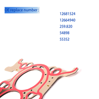 حشية رأس الأسطوانة MLS رقم القطعة الأصلية 12681524 12664940 لمحركات GM سعة 1.4 لتر و1.5 لتر توربو لسيارات شيفروليه كروز وماليبو وبويك إنكور وجي إم سي تيرين