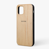 Étui mobile en bois véritable TPU PC de conception simple pour la couverture en bambou d'iPhone avec l'emballage de sac d'OPP de protecteur d'écran