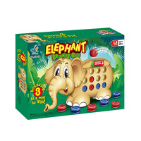 Jeu de société éducatif pour enfants, jeu de connexion 3 en ligne, petit éléphant rebondissant en plastique, jeu de bureau pour la famille