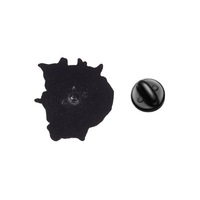Vente en gros d'usine pour Halloween : Pin's de revers en métal émaillé personnalisé, motif chat noir mignon, crâne, squelette, animaux gothiques