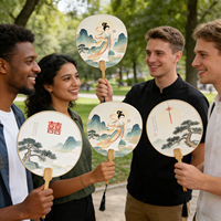 Fabricant de ventilateurs à main promotionnels personnalisés, ventilateur publicitaire de style chinois pour les mariages, les événements, les salons professionnels, les fournitures marketing