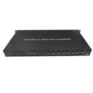 HDMI2.0 Matrix 8X8 HDMI Matrix Fast Switch Video Wall Scaler Output Coaxial Audio Output Audio Delay 4K 60Hz IP/RS232/IR Control