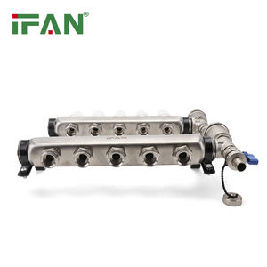 Легкая установка, гидравлический коллектор 3/4 ", коллектор из нержавеющей стали для систем напольного отопления - Product Image 3