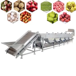 Grande niveleuse de barre de rouleau avec la machine de tri de fruit d'acier inoxydable de levage sans endommager la machine de tri d'oignon de pomme de terre de fruit