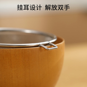 Flour Sieve Metal With White Handle Durable For Baking And Straining - Product Image 5
