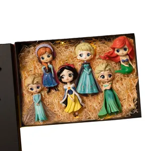 Princesse poupée PVC jouets pour filles décoration de gâteau Elsa Bella personnage de dessin animé sirènes Mulan belle au bois dormant figurine