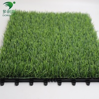 Dalles de gazon artificiel pour intérieur et extérieur, dalles de gazon artificiel DIY, tapis de gazon artificiel résistant aux intempéries, gazon artificiel pour animaux de compagnie, emboîtables