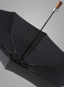 <span class=keywords><strong>Parapluie</strong></span> 3 plis à ouverture automatique pour hommes, design personnalisé, couleur unie, design compact, avec manche en bois durable - Product Image 3