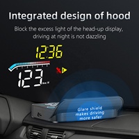 Top vente OBD2 GPS voiture affichage tête haute M17 multi-fonction universel pare-brise HUD température de l'eau horloge affichage Plug Play