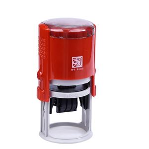 Cap tanggal Logo kustom kualitas tinggi 45 mm cap segel karet bulat cap pribadi kantor tagihan bisnis <span class=keywords><strong>Printer</strong></span> tanggal tinta otomatis - Product Image 1