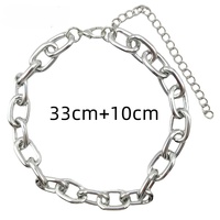 Collar de cadena gruesa estilo punk, exagerado, de metal pesado, para hombre, joyería gótica para discoteca.