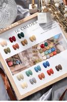 Ensemble de vernis à ongles en gel de couleur unie, 16 couleurs, vernis à ongles en gel UV LED, manucure en salon, OEM ODM, étiquette privée, gel pour nail art