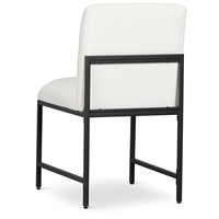 Chaises de salle à manger modernes et minimalistes Chaise d'appoint pour la cuisine de forme ergonomique personnalisée avec sièges en tissu épais et pieds en métal