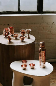 New Design Copper Hammered Water Bottle BPA-Free Handmade Enamel Printed Sport <b>Drinkware</b> for Travel Direct Advantage - Product Image 5
