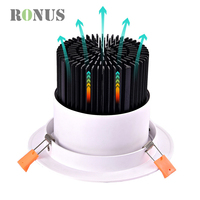 Spot encastré LED COB de 6 pouces à intensité variable haute puissance 30W pour projet hôtelier