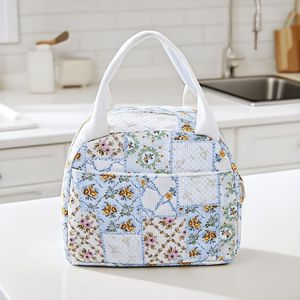 Premium Fashion Lunch Tote Bag Large Capacity Portable Insulated Box Carrier Handle Reusable Polyester Bag for Office School - Product Image 4