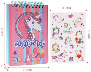 गेंडा नोटबुक जर्नल सेट लड़कियों स्टेशनरी सेट डायरी कलम स्टिकर मिनी टिकटों के लिए सेट और ड्राइंग स्टेंसिल शामिल - Product Image 3