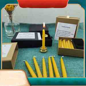 Bougies en Cire d'Abeille Artisanales de Qualité Supérieure en Gros, Cire de Soja Naturelle, Sans Fumée, Idéales pour la Méditation Spirituelle et les Cérémonies Festives - Product Image 2