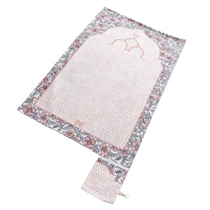 Tappetino da Preghiera Arrotolabile Stampato con Moschettone, Compatto Janamaz per Hajj e Umrah, <span class=keywords><strong>Tappeto</strong></span> Musulmano Portatile - Product Image 5