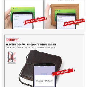 กระเป๋าสตางค์แบบสั้น AndoBag สำหรับผู้ชาย ป้องกัน RFID หนังวัวแท้ กระเป๋าซิปพร้อมสายคล้องโซ่ กระเป๋าใส่เหรียญแฟชั่น รุ่น 8889 - Product Image 4