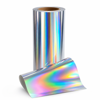 Rollo de Vinilo PVC Holográfico Imprimible con Láser, Autoadhesivo, Brillante, Resistente al Agua y a los Rayos UV, Material para Publicidad Exterior, 1.27m x 50m