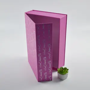 의류 속옷 화장품 포장 상자에 대한 개인 라벨과 핫 세일 사용자 정의 핑크 핫 스탬프 로고 종이 선물 상자