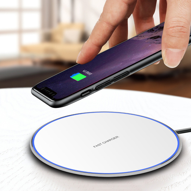 Custom Universal 15W Portable Magnetic Wireless Charger High Speed Mobile Phone Wireless Charging Pad Desktop Charging Pad