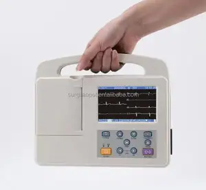 触摸屏Ekg机器医院便携式移动数字心电图机12通道带键盘
