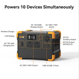 สถานีไฟฟ้าพกพา E600LFP 1200W 614Wh เครื่องกำเนิดพลังงานแสงอาทิตย์ พร้อมปลั๊กแบบ UK สำหรับตั้งแคมป์และเดินป่า - Product Image 3