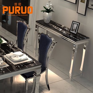 Foyer <strong>Black</strong> <strong>Console</strong> Metal Legs Furniture Long <strong>Console</strong> Table - Product Image 2