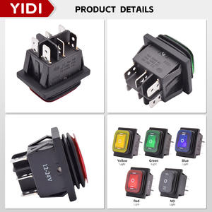 Interruptor <span class=keywords><strong>Rocker</strong></span> KCD4 16A <span class=keywords><strong>12V</strong></span> 24V 110V 220V à Prova d'Água LED 6 Pinos ON OFF ON 3 Posições DPDT Interruptor de Botão em Forma de Barco - Product Image 2