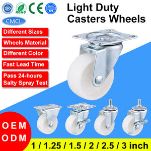 CMCL Leichte Industrierollen Hersteller Polyolefin 50mm 2 Zoll Kleine PP-Schraubmontierte M8 Gewindestangen-Lenkrollen - Product Image 2