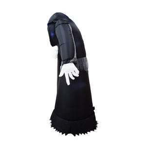 Décorations gonflables d'Halloween de 7 pieds, décoration de jardin gonflable Grim Reaper avec LED pour une décoration extérieure effrayante - Product Image 4