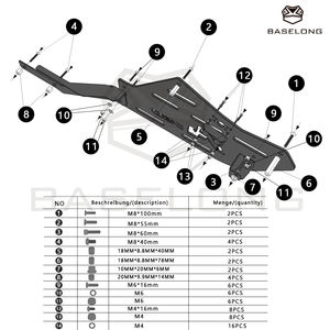 Accessoires de moto pour Honda XL750 <span class=keywords><strong>Transalp</strong></span> Support de porte-bagages latéral XL <span class=keywords><strong>750</strong></span> <span class=keywords><strong>Transalp</strong></span> - Product Image 6