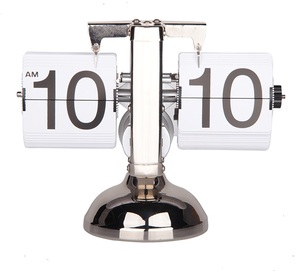 <span class=keywords><strong>2023</strong></span> horloge numérique à retournement automatique horloge à Quartz décors pour la maison rétro horloge à retournement interne blanc nouveauté cadeau - Product Image 2