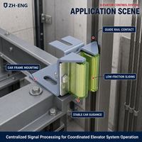 Support métallique pour patin de guidage coulissant d'ascenseur industriel à double revêtement ZH-ENG, Pièces du système de rail de guidage pour ascenseur de passagers, Hall