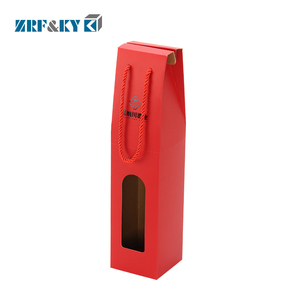 Tùy chỉnh sóng/giấy các tông lưu trữ chai Quà Tặng rượu vang hộp với Twist xử lý - Product Image 1