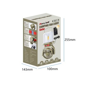 Ventilateur de camping solaire avec lumière LED, ventilateur et lampe de camping portables rechargeables 2-en-1, ventilateur solaire, lampe de camping extérieure. - Product Image 5