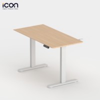 Mobilier de bureau à domicile assis à debout électrique réglable en hauteur double moteur cadre de bureau d'ordinateur debout