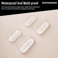 Autocollant adhésif universel pour siège de toilette, coussin en PU anti-choc, protection silencieuse pour couvercle, 5 pièces, pour salle de bain