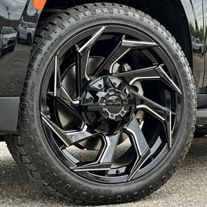Jantes en alliage d'aluminium robustes 4x4 de 18, 20 et 22 pouces, concaves, noires, usinées, 6x139.7 5x150 pour LC300 Hilux Tacoma - Product Image 2
