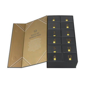 Calendrier de l'Avent personnalisé cadeau en carton de luxe emballage cosmétique de cheveux boîte de calendrier de l'Avent de Noël - Product Image 3